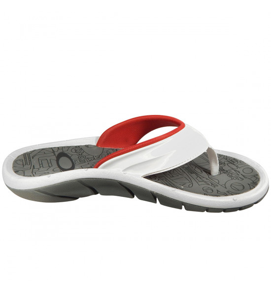 Chinelo Oakley Super Coil 4 Branco com Cinza e Laranja - 4