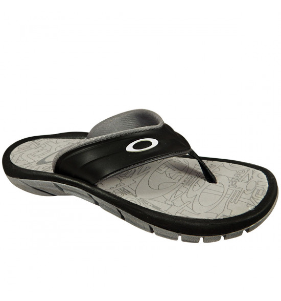 Chinelo Oakley Super Coil 4 Preto com Cinza - 2