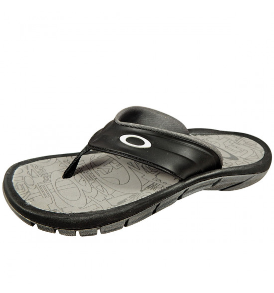 Chinelo Oakley Super Coil 4 Preto com Cinza - 3