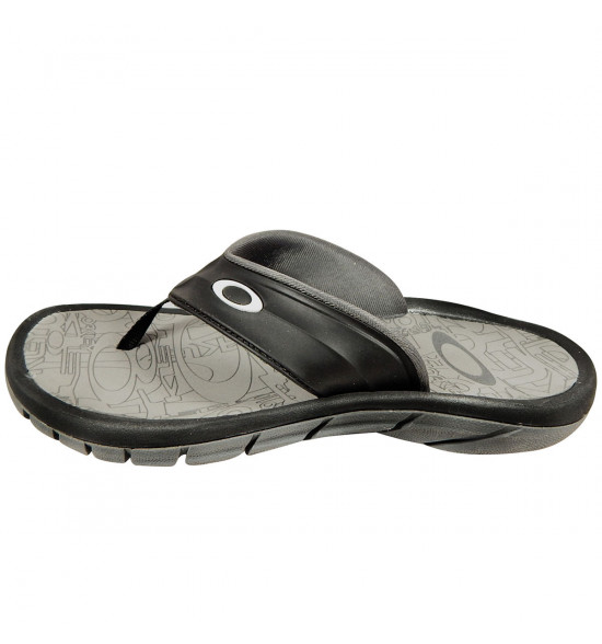 Chinelo Oakley Super Coil 4 Preto com Cinza - 4