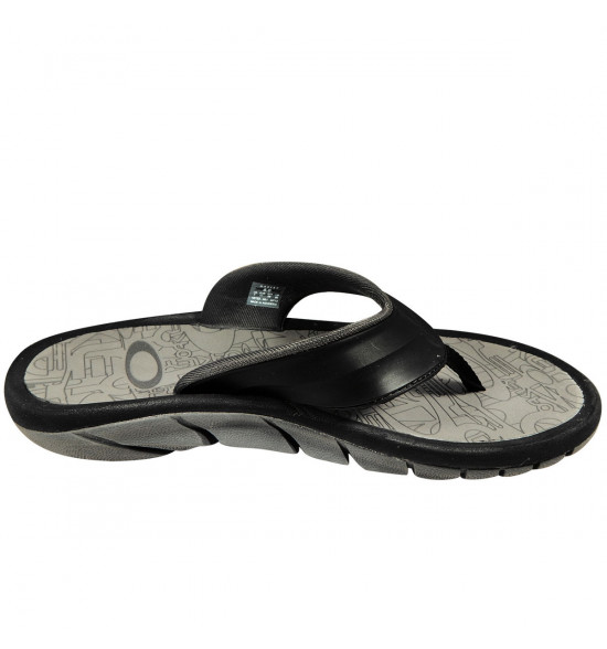 Chinelo Oakley Super Coil 4 Preto com Cinza - 5
