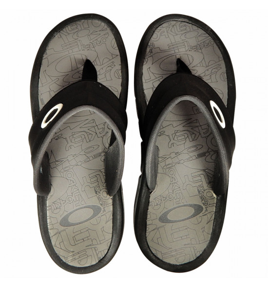 Chinelo Oakley Super Coil 4 Preto com Cinza