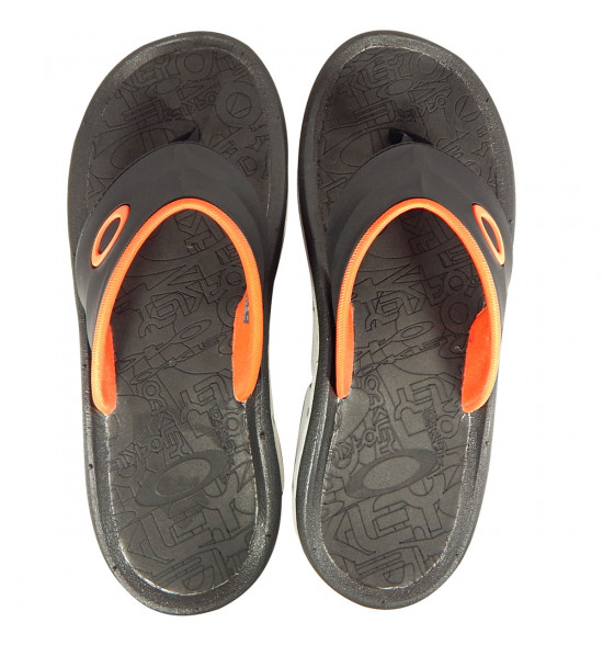 Chinelo Oakley SuperCoil 4 Black Orange LANCAMENTO EM PROMOCAO ref 10133 064