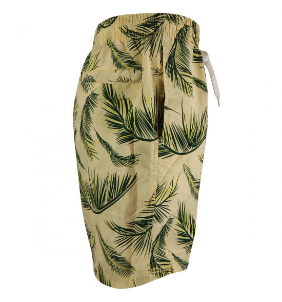 Rx Bermuda Alma de Praia Água com Elastico Amarela Folhas - 2