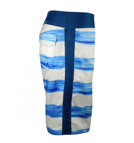 Rx Bermuda Água Alma de Praia Boarder Line Branca e Azul - 2