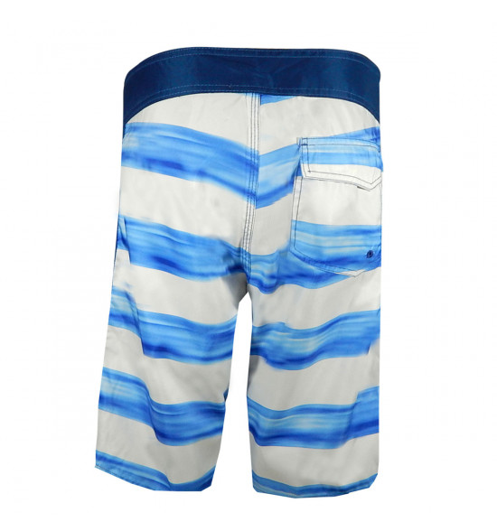 Rx Bermuda Água Alma de Praia Boarder Line Branca e Azul - 4