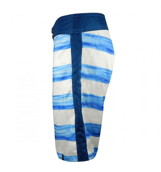 Rx Bermuda Água Alma de Praia Boarder Line Branca e Azul - 3