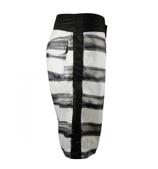 Rx Bermuda Água Alma de Praia Boarder Line Branca e Preta - 2