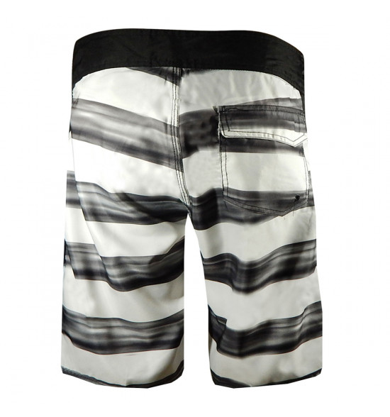 Rx Bermuda Água Alma de Praia Boarder Line Branca e Preta - 4