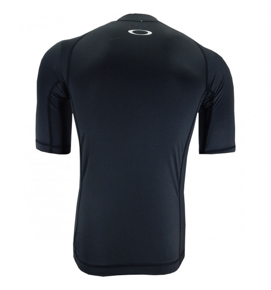 Camiseta de Lycra Oakley Manga Curta Preta Logo Tradicional LANÇAMENTO EM PROMOÇÃO - 2