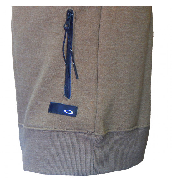 Jaqueta Moletom Oakley Protect F/Z Marrom com Preto - 5