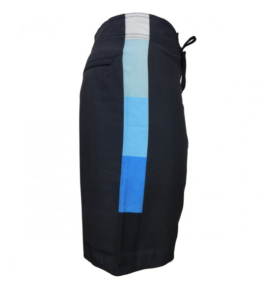 Bermuda Água Mormaii Preto com Faixa Azul - 3