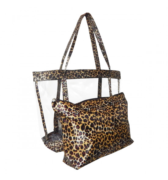 Bolsa Alma de Praia Estampa Onça c/ Necessaire - 2