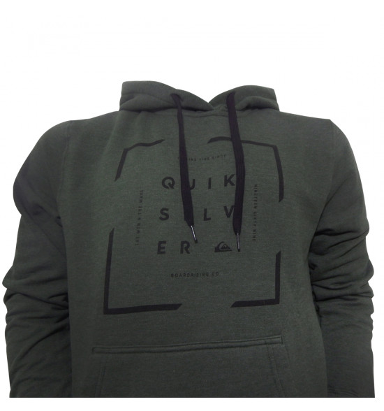 Moletom Quiksilver Canguru Square Verde - 4