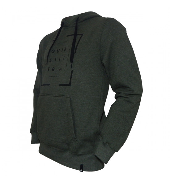 Moletom Quiksilver Canguru Square Verde - 3