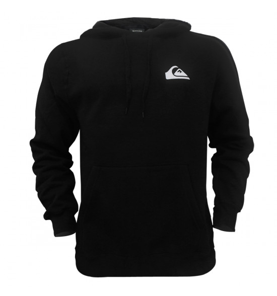 Moletom Quiksilver Canguru Best Wave Fechado Preto
