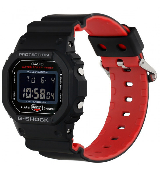 Relógio Casio G-Shock Digital DW-5600UHR-1DR Preto e Vermelho - 3