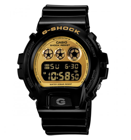 Relógio Casio G-Shock Digital DW-6900CB-1DS Preto e Dourado