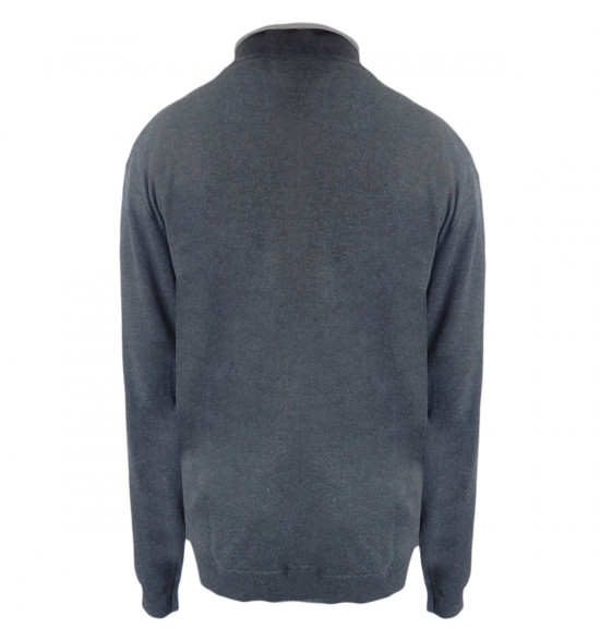 Suéter Alma De Praia Elgort com Ziper Cinza - 2