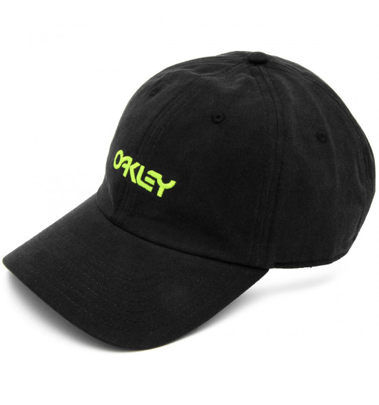 Boné Oakley 6 Panel Washed Cotton Hat Blackout