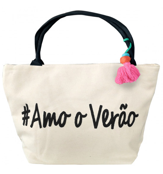 Bolsa Alma de Praia Amo o Verão Bege