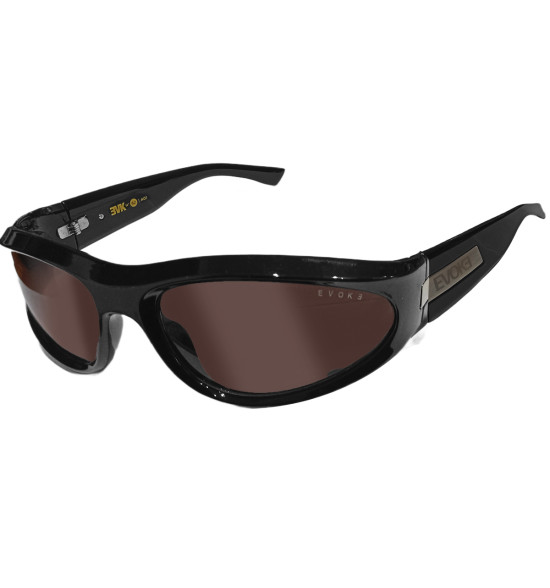 Óculos Evoke EVK 62 A01 Black Shine/Lente Brown Gradient