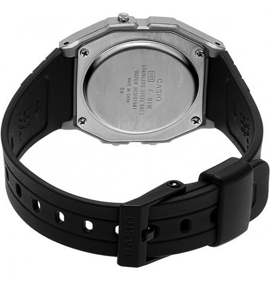 Relógio Casio Digital F-91WM-7ADF-SC Prata e Preto - 4