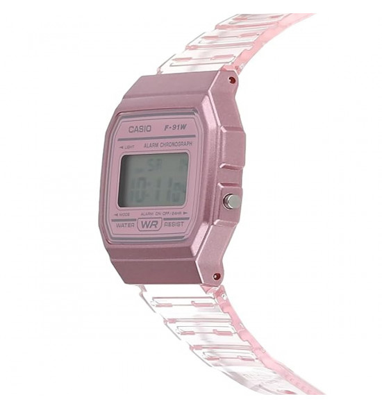 Relógio Casio Standard Digital F-91WS-4DF-SC Rosa - 2