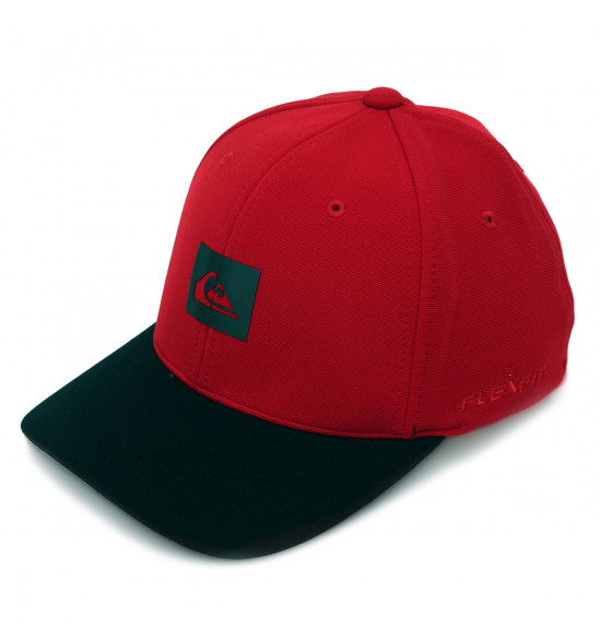 Boné Quiksilver Flex Hairine Texture Vermelho