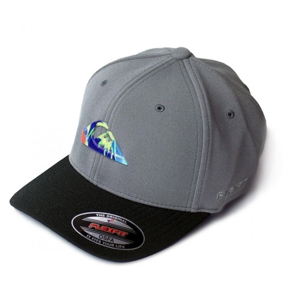 Boné Quiksilver Flex Plate Pack Cinza