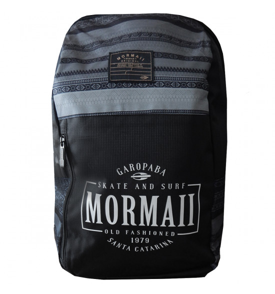 Mochila Mormaii Skate and Surf Originals Preto Com Cinza