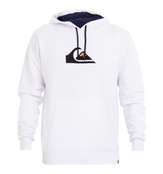 Moletom Quiksilver Canguru Logo Basic Branco