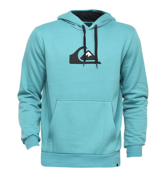 Moletom Quiksilver Canguru Logo Basic Turquesa