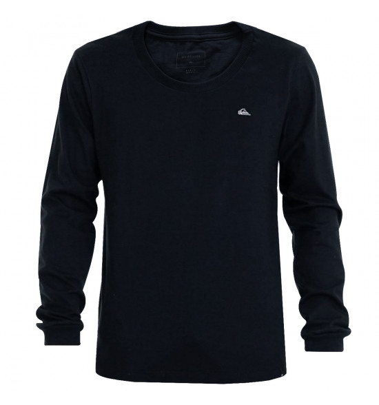Camiseta Quiksilver Manga Longa Embroidery Preta