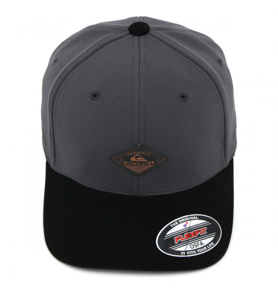 Boné Quiksilver Lettering Boy Imp Cinza