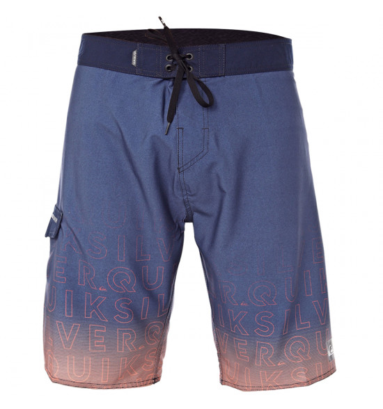 Bermuda Água Quiksilver Boardshort Division Word 21 Azul