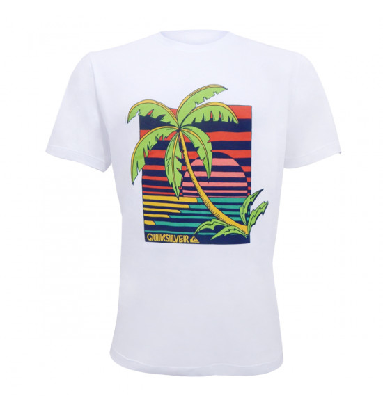 Camiseta Quiksilver Bas M/C In The Jungle Branco