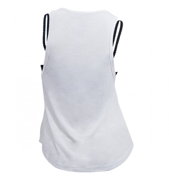 Regata Sobreposta Alma de Praia Flamê Branca - 2