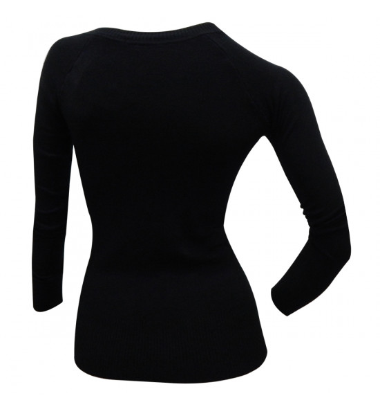 Blusa Manga longa Alma de Praia Stone Preta - 2