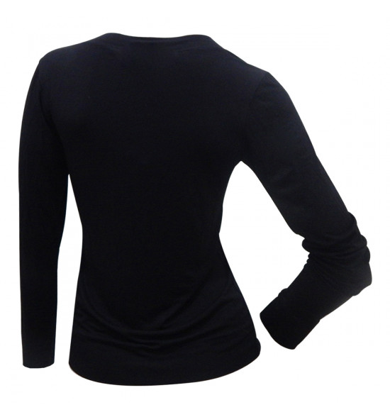 Blusa Manga Longa Alma de Praia Lace Preta - 2