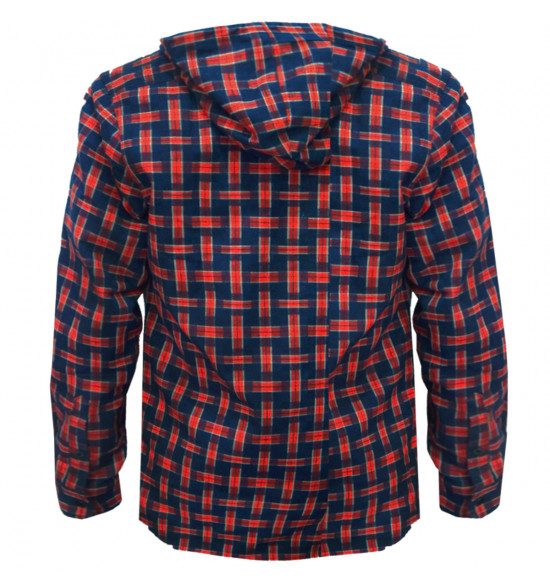 Camisa Mormaii Adventure Xadrez Bordo com Capuz - 2