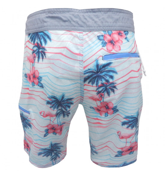 Rx Bermuda Água Alma de Praia Boardshort Pelicano - 3