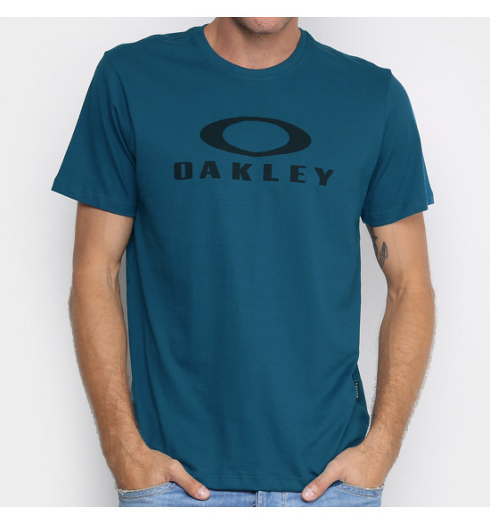 Camiseta Oakley O-Bark Tee Azul Turquesa - 3