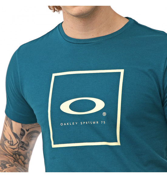 Camiseta Oakley Fractal Cotton Azul - 3