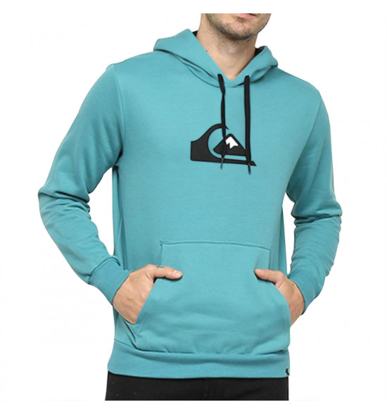 Moletom Quiksilver Canguru Logo Basic Turquesa - 3