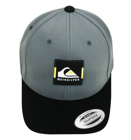 Boné Quiksilver Snap Block Patch Cinza Escuro - 3