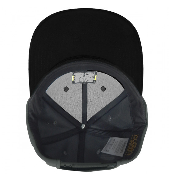 Boné Quiksilver Snap Block Patch Cinza Escuro - 4