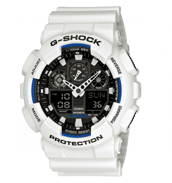Relógio Casio G-Shock Digital e Analógico GA-100B-7ADR Branco