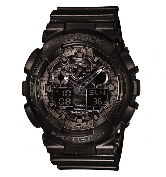 Relógio Casio G-Shock Digital e Analógico GA-100CF-1ADR Preto