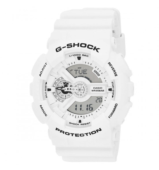 Relógio Casio G-Shock Digital e Analógico GA-110MW-7ADR Branco